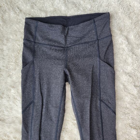 Lululemon Speed Tight V Power Luxtreme Variegated Knit Black Heathered Black 4 - Picture 5 of 8